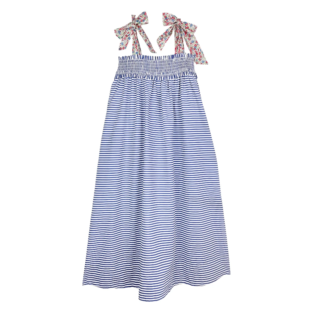 BURU White Label Clothing Tie Top MIDI Dress - Blue Stripe 14 BURU White Label Clothing Tie Top MIDI Dress - Blue Stripe