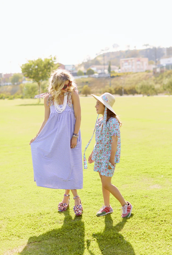 BURU White Label Clothing Tie Top MIDI Dress - Blue Stripe 4 BURU White Label Clothing Tie Top MIDI Dress - Blue Stripe