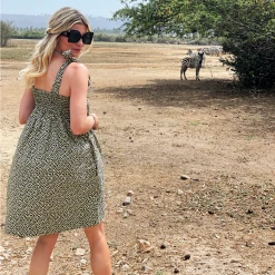 BURU White Label Tie Top MINI Dress - Yellow Rose