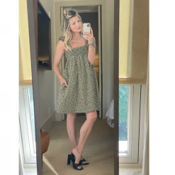 BURU White Label Tie Top MINI Dress - Yellow Rose