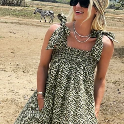 BURU White Label Tie Top MINI Dress - Yellow Rose