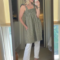 BURU White Label Tie Top MINI Dress - Yellow Rose