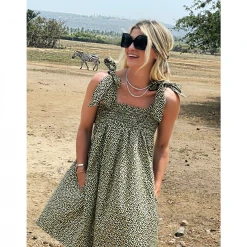 BURU White Label Tie Top MINI Dress - Yellow Rose