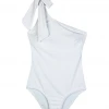 BURU White Label Tie Top One Shoulder Swimsuit - White