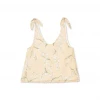 BURU White Label Tie Top Tank - Ivory Lily Of The Valley 1 BURU White Label Tie Top Tank - Ivory Lily Of The Valley