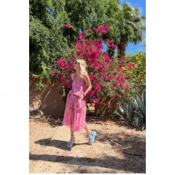 BURU White Label Smocked Waist MIDI Skirt - Pink Lily Of The Valley Clothing 35 BURU White Label Smocked Waist MIDI Skirt - Pink Lily Of The Valley Clothing