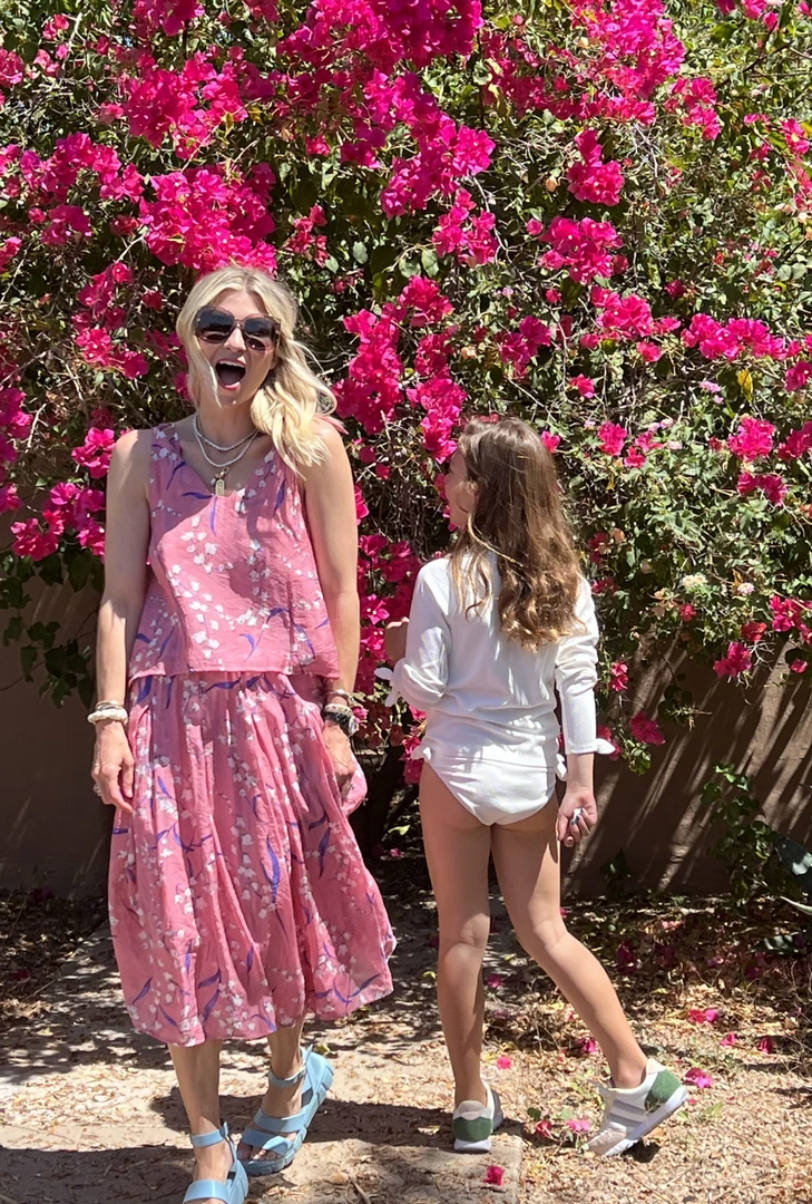 BURU White Label Smocked Waist MIDI Skirt - Pink Lily Of The Valley Clothing 6 BURU White Label Smocked Waist MIDI Skirt - Pink Lily Of The Valley Clothing