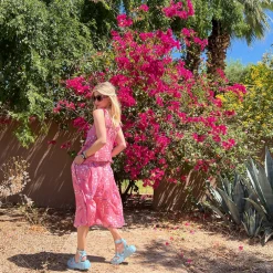 BURU White Label Smocked Waist MIDI Skirt - Pink Lily Of The Valley Clothing 27 BURU White Label Smocked Waist MIDI Skirt - Pink Lily Of The Valley Clothing