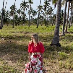 BURU Pink Label Bow Blouse - Coral