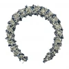 BURU Accessories Tweed & Pearl Puff Headband - Blue