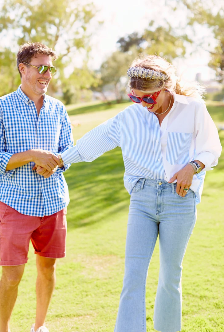 BURU Accessories Tweed & Pearl Puff Headband - Blue 4 BURU Accessories Tweed & Pearl Puff Headband - Blue