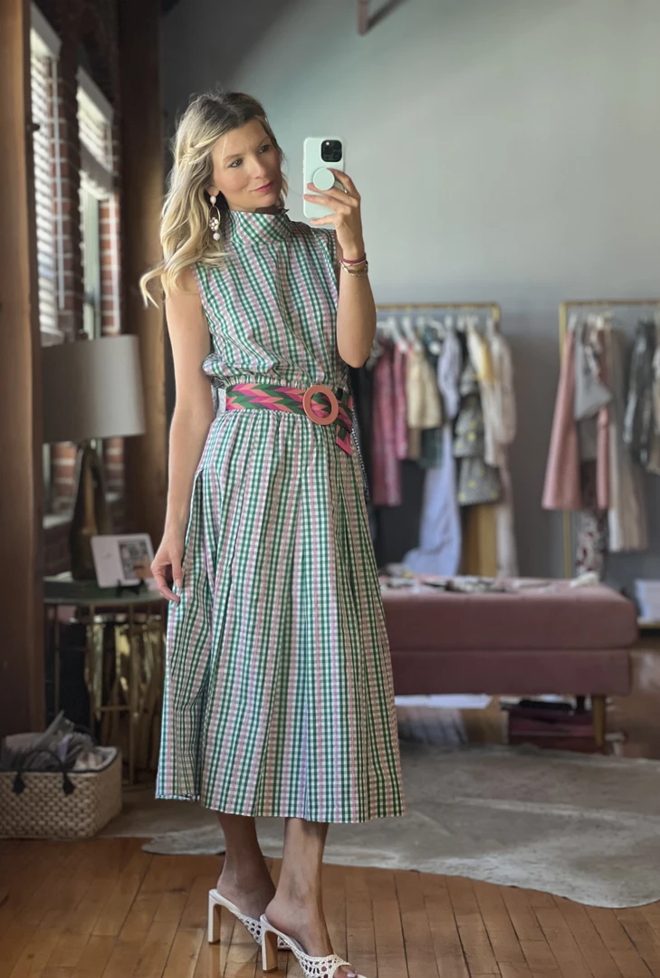 Buru Accessories Woven Belt - Pink & Green 5 Buru Accessories Woven Belt - Pink & Green