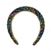 BURU Accessories Special Occasions Rainbow Puff Rattan Headband - Black 1 BURU Accessories Special Occasions Rainbow Puff Rattan Headband - Black