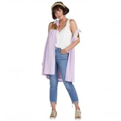 BURU White Label Zip Up Vest Dress-Lilac - Final Sale Clothing