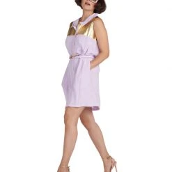 BURU White Label Zip Up Vest Dress-Lilac - Final Sale Clothing