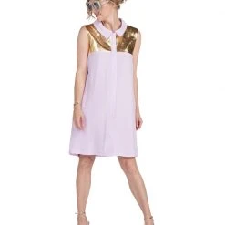 BURU White Label Zip Up Vest Dress-Lilac - Final Sale Clothing