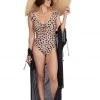 BURU White Label Clothing Tie-front Swimsuit - Animal