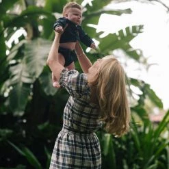 BURU Pink Label Nat Note Mama's Boy Bloomers - Navy Poplin