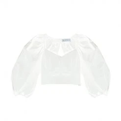 BURU Pink Label Clothing Balloon Sleeve Bustier - White