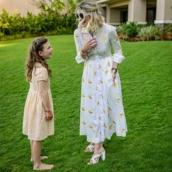 BURU Pink Label Long Sleeve Placket Front Shirtdress - Bananas NMF 15 BURU Pink Label Long Sleeve Placket Front Shirtdress - Bananas NMF