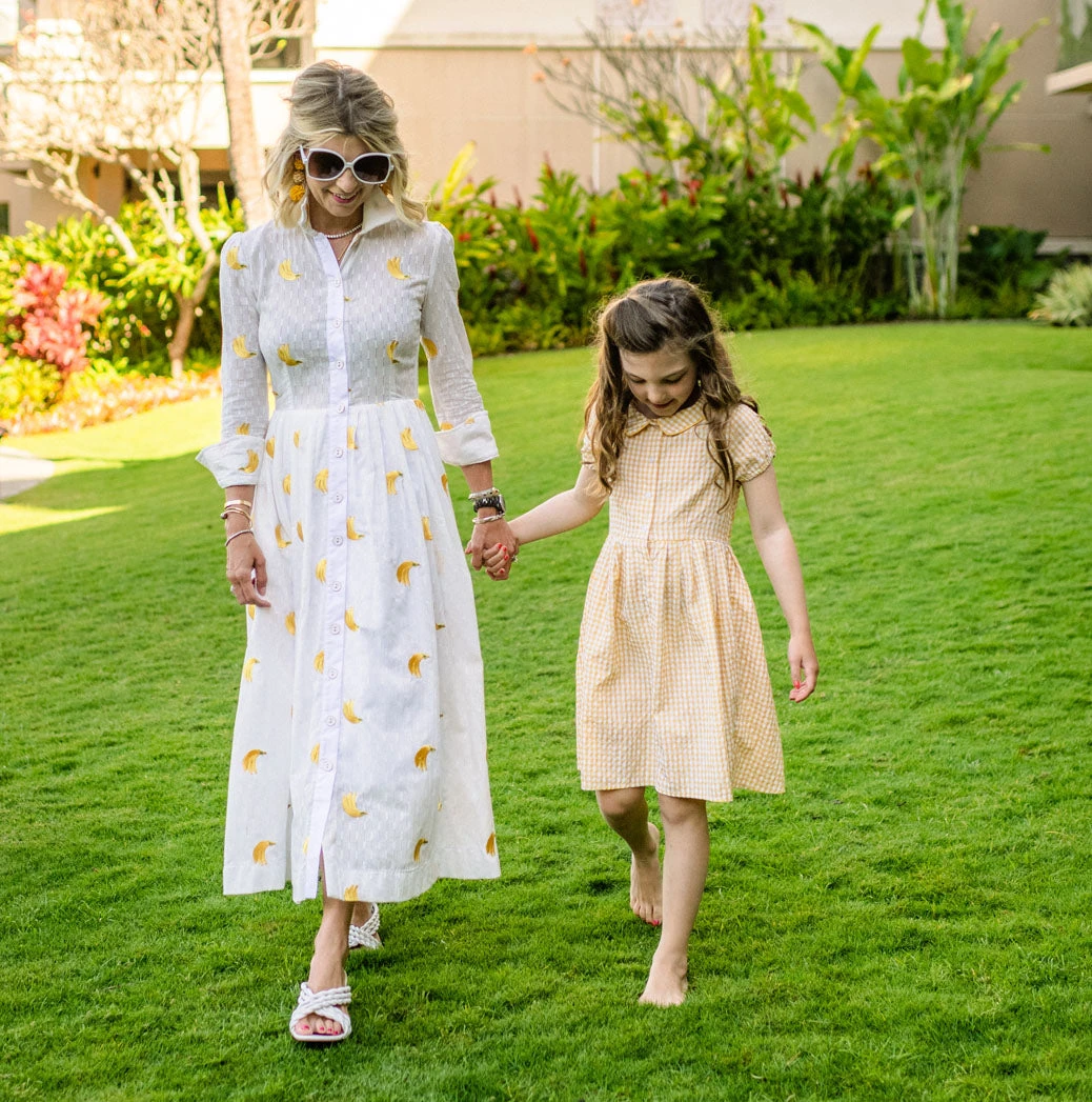 BURU Pink Label Long Sleeve Placket Front Shirtdress - Bananas NMF 7 BURU Pink Label Long Sleeve Placket Front Shirtdress - Bananas NMF