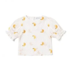 BURU Pink Label Puff Sleeve Top - Banana NMF