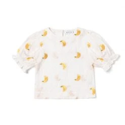 BURU Pink Label Puff Sleeve Top - Banana NMF