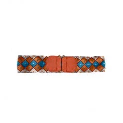 Buru Accessories Beaded Stretch Belt - Orange