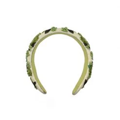 BURU Accessories Hand Beaded Headband - Green Floral