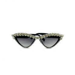 BURU Accessories Rhinestone Cat Eye Shades - Black & Diamond