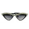 BURU Accessories Rhinestone Cat Eye Shades - Black & Diamond