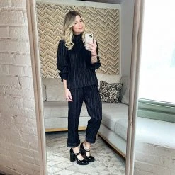 BURU White Label Tops Long Sleeve Mod Top - Black Fringe 26 BURU White Label Tops Long Sleeve Mod Top - Black Fringe