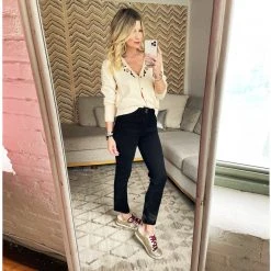 BURU White Label Les Fleurs Embroidered Cardigan - Ivory