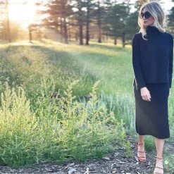 BURU White Label Knit Set - Black & Ivory Clothing