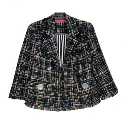 BURU Pink Label BURU X Mara Martin Boxy Blazer - Black Pastel Twee 27 BURU Pink Label BURU X Mara Martin Boxy Blazer - Black Pastel Twee