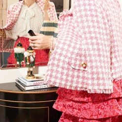 BURU Pink Label BURU X Val Boxy Blazer - Pink & Ivory Tweed Clothing