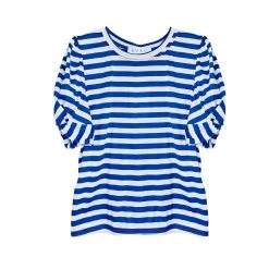 BURU White Label Tops Sivas Statement Tee - Blue & White Stripe 11 BURU White Label Tops Sivas Statement Tee - Blue & White Stripe