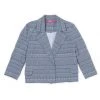 BURU Pink Label BURU Pink Label-Made In The USA Boxy Blazer - Blue Textured Rose
