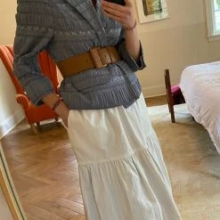 BURU Pink Label BURU Pink Label-Made In The USA Boxy Blazer - Blue Textured Rose