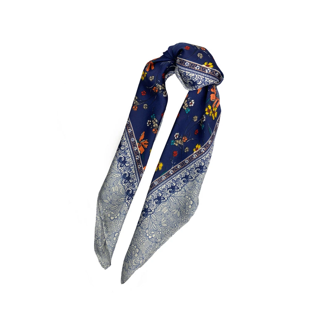 Buru Accessories Le Fleur Scarf - Blue 4 Buru Accessories Le Fleur Scarf - Blue