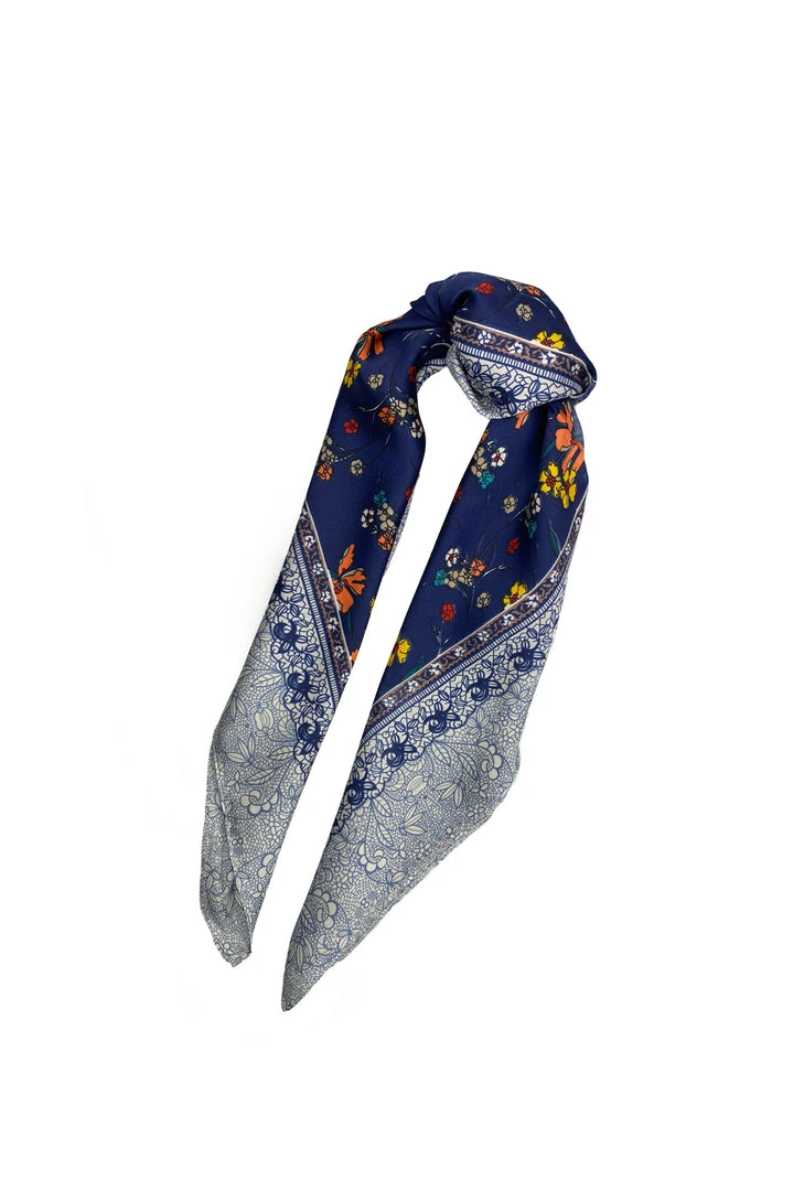 Buru Accessories Le Fleur Scarf - Blue 3 Buru Accessories Le Fleur Scarf - Blue