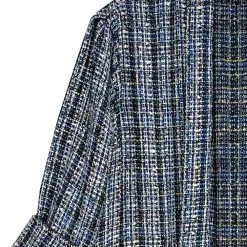 BURU Pink Label Clothing Black Friday Swing Coat - Blue Sparkle Tweed