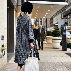 BURU Pink Label Clothing Black Friday Swing Coat - Blue Sparkle Tweed 14 BURU Pink Label Clothing Black Friday Swing Coat - Blue Sparkle Tweed