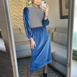 BURU White Label Track Dress - Blue Clothing