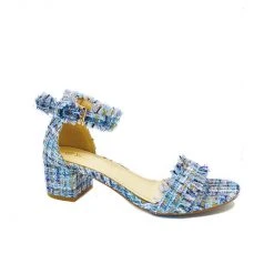 Buru Accessories Special Occasions Tweed Sandals - Blue