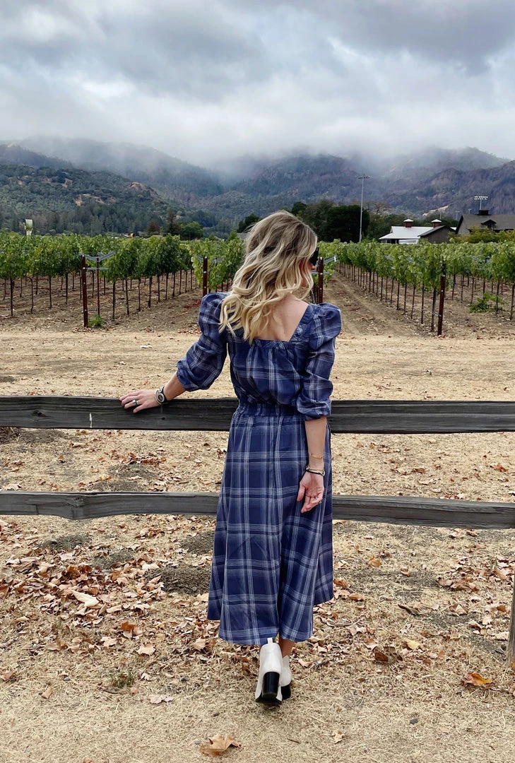 BURU Pink Label Everyday Skirt Tea Length - Cornflower Blue - PRE-SALE 4 BURU Pink Label Everyday Skirt Tea Length - Cornflower Blue - PRE-SALE