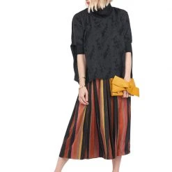 BURU White Label Clothing Boxy Turtleneck - Black Marble