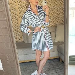 BURU White Label Clothing Boyfriend Shirtdress - Lilac, Jade & Gold 15 BURU White Label Clothing Boyfriend Shirtdress - Lilac, Jade & Gold