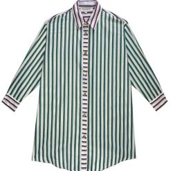 BURU White Label Clothing Boyfriend Shirtdress - Lilac, Jade & Gold