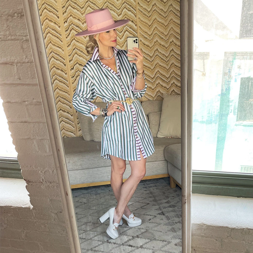 BURU White Label Clothing Boyfriend Shirtdress - Lilac, Jade & Gold 11 BURU White Label Clothing Boyfriend Shirtdress - Lilac, Jade & Gold